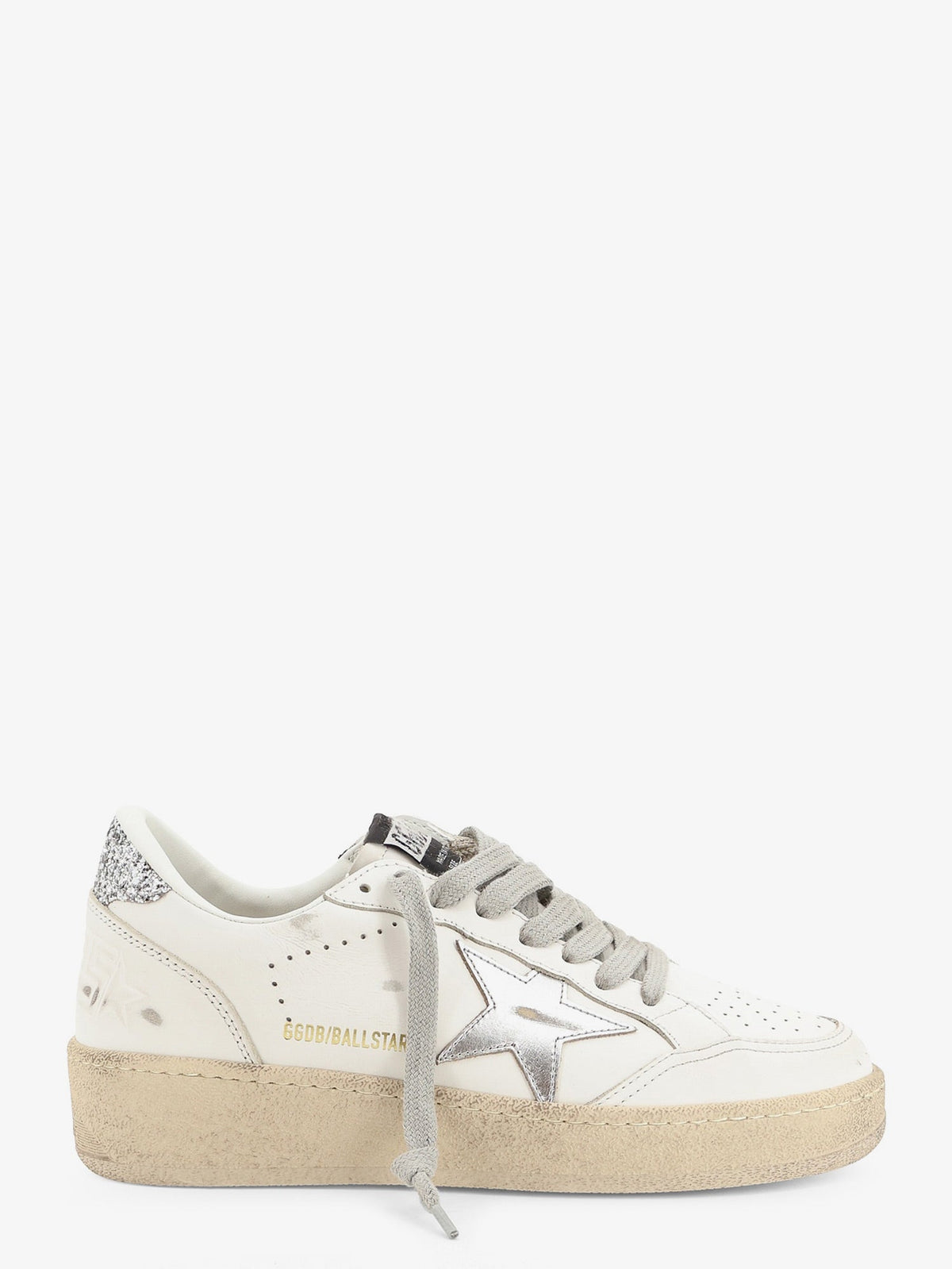 Golden Goose Deluxe Brand Ballstar leather sneakers with iconic side logo - Whitesilver