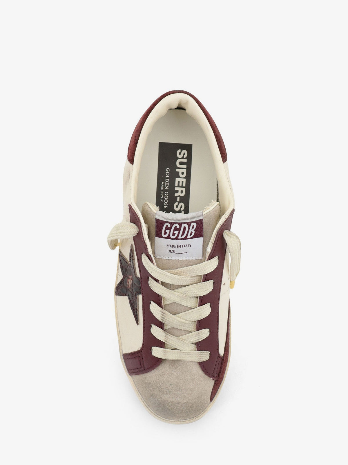 Golden Goose Super Star Vintage leather sneakers - Butterbeigeburgundy
