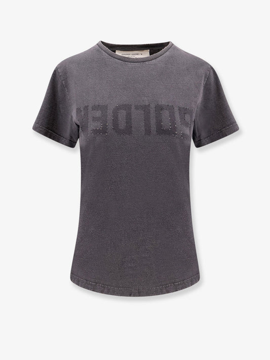 Golden Goose Deluxe Brand Doris cotton T-shirt with logo detail - Anthracite