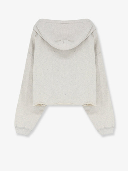 Golden Goose Deluxe Brand Cotton crop sweatshirt - Vintage Gray Melange