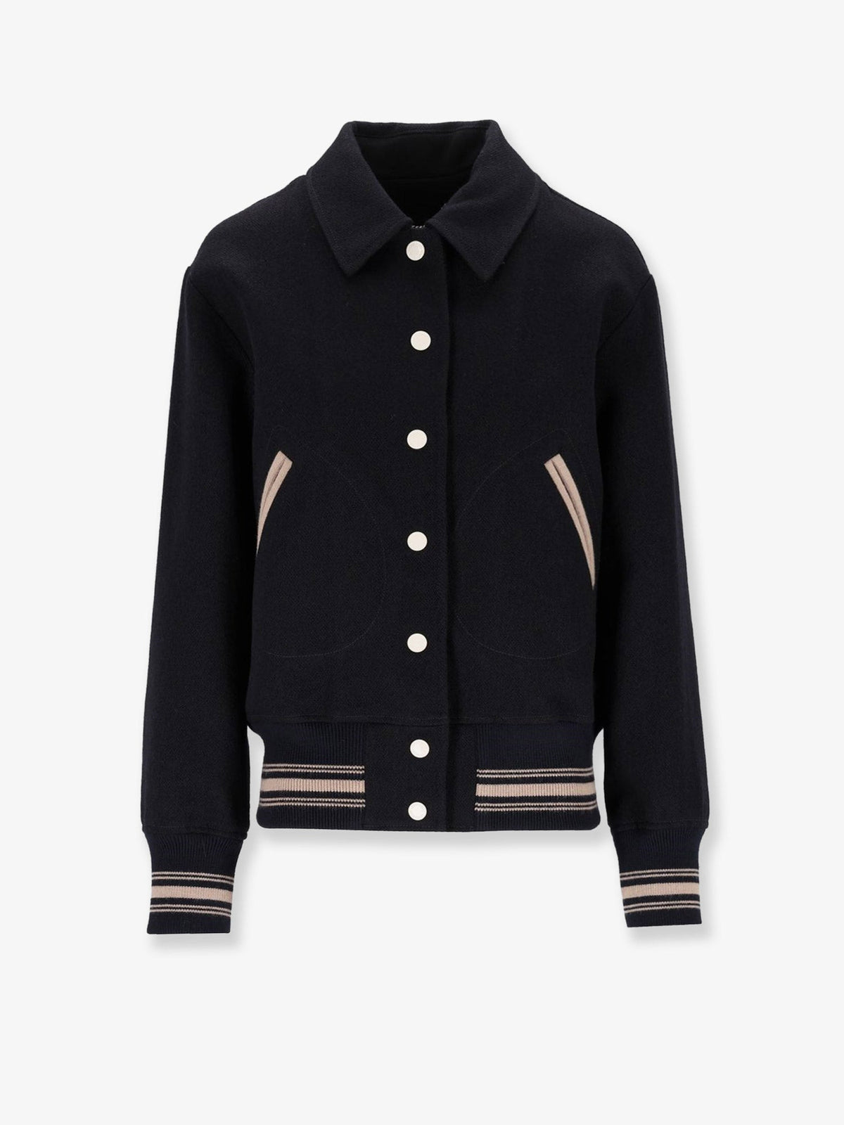 Golden Goose Ria Slim Fit virgin wool bomber - Midnight Blue