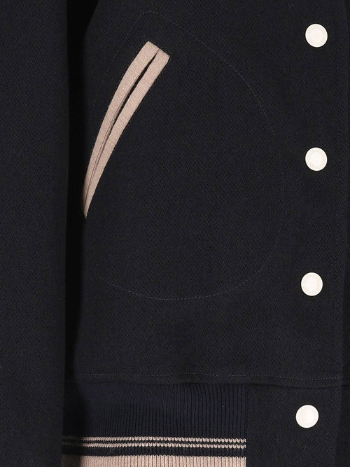 Golden Goose Ria Slim Fit virgin wool bomber - Midnight Blue