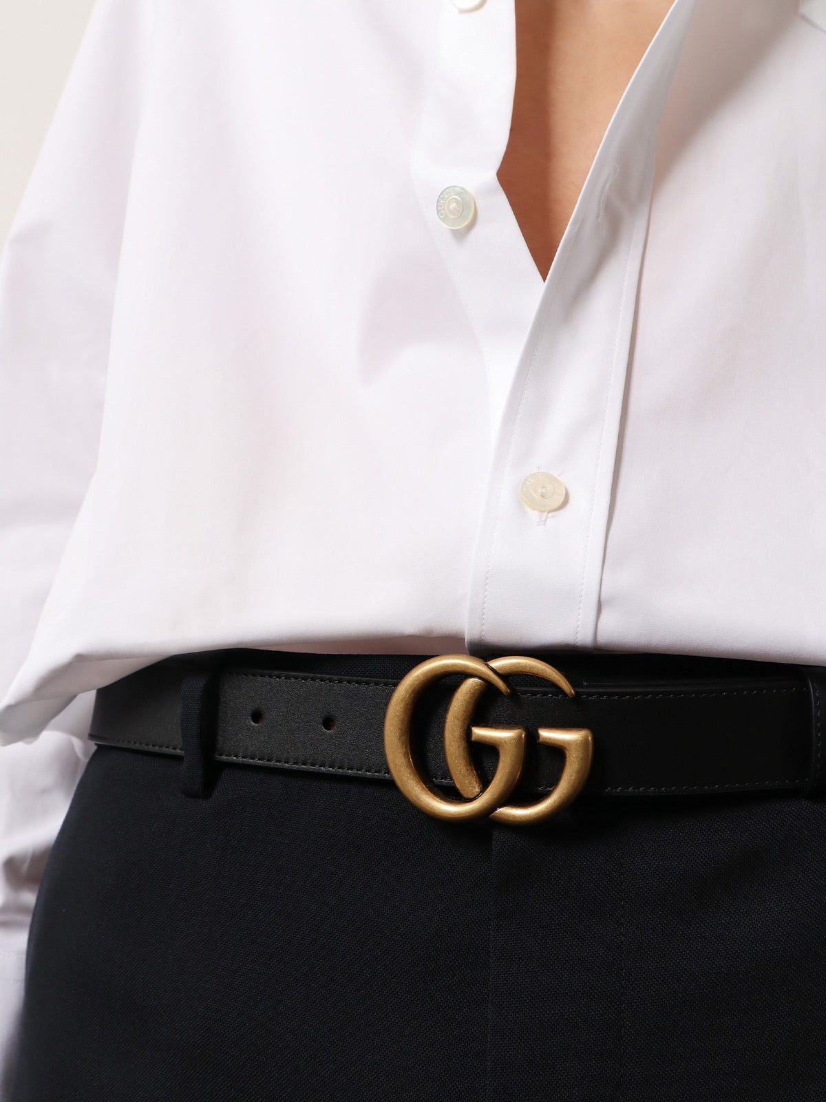 Gucci GG Marmont leather belt - Black