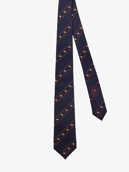 Gucci Labour silk tie - Mid.Nightblred