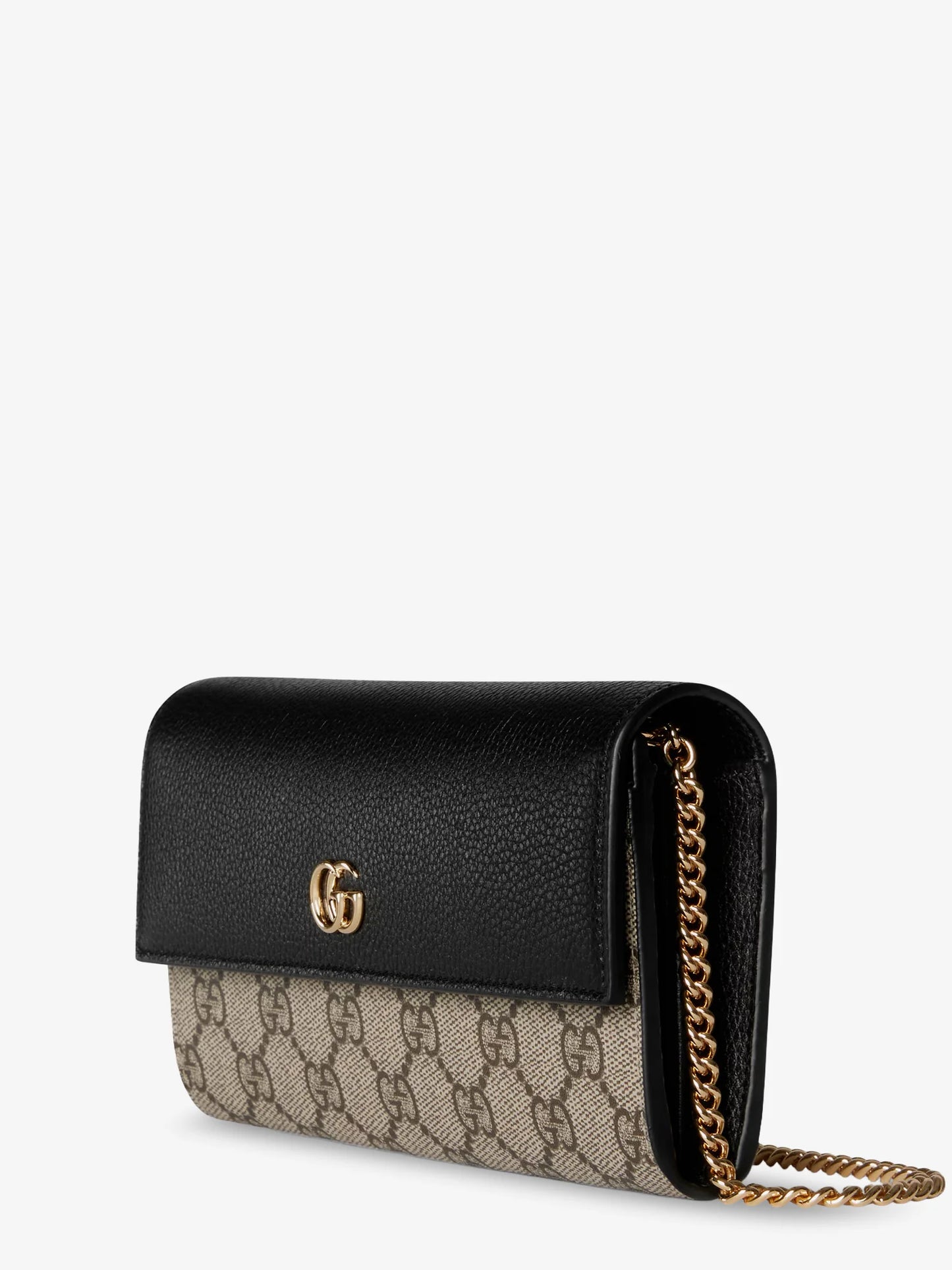 GUCCI - GG Marmont leather and GG Supreme fabric crossbody bag