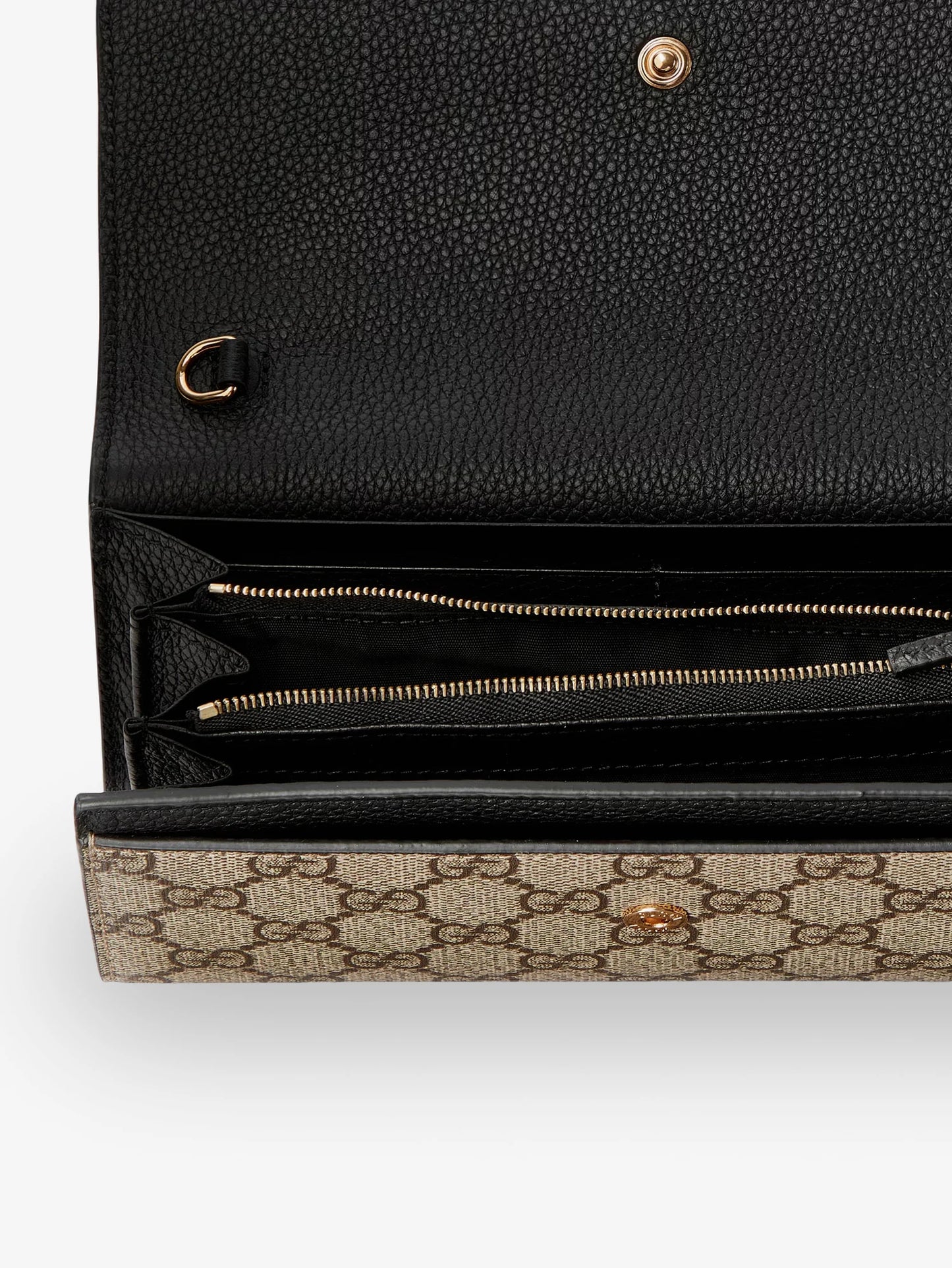 GUCCI - GG Marmont leather and GG Supreme fabric crossbody bag