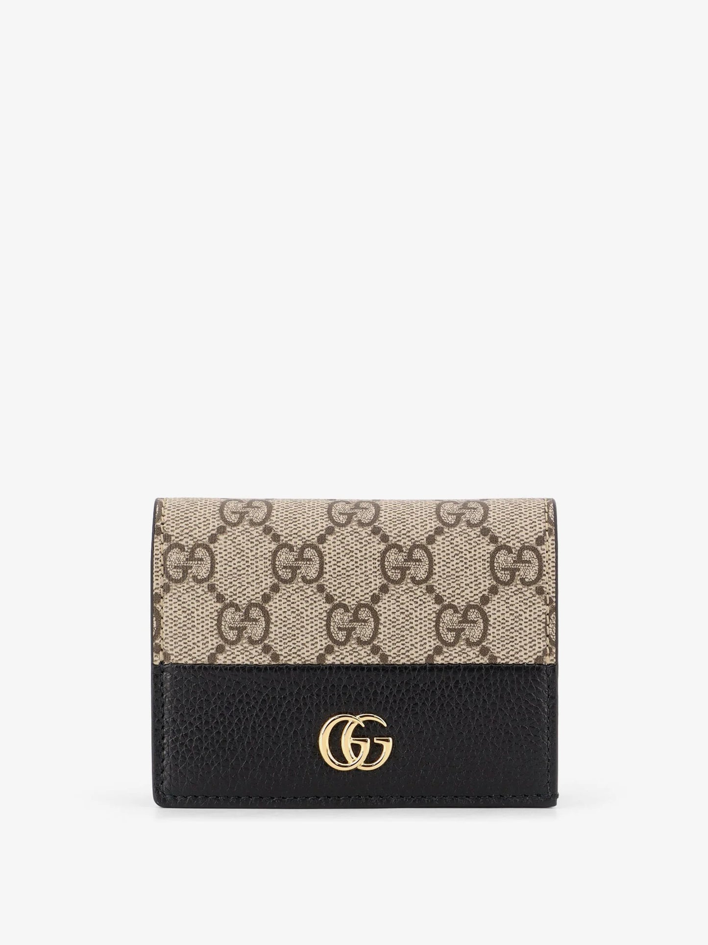 GUCCI - Mini leather wallet and GG Supreme fabric