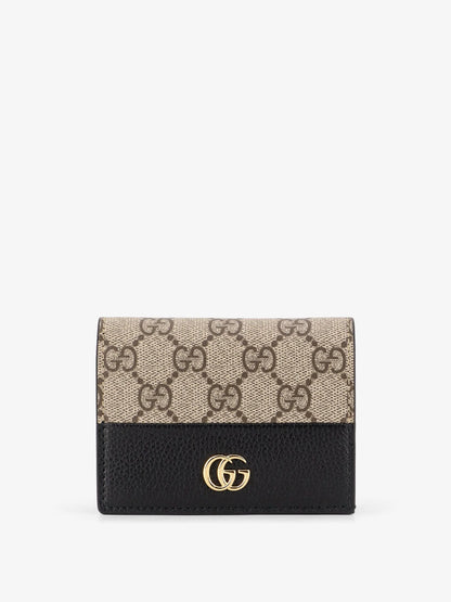 GUCCI - Mini leather wallet and GG Supreme fabric