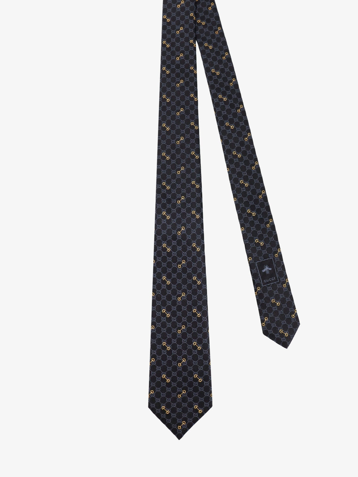 Gucci Silk Morset Tie - Blackmediumgrey