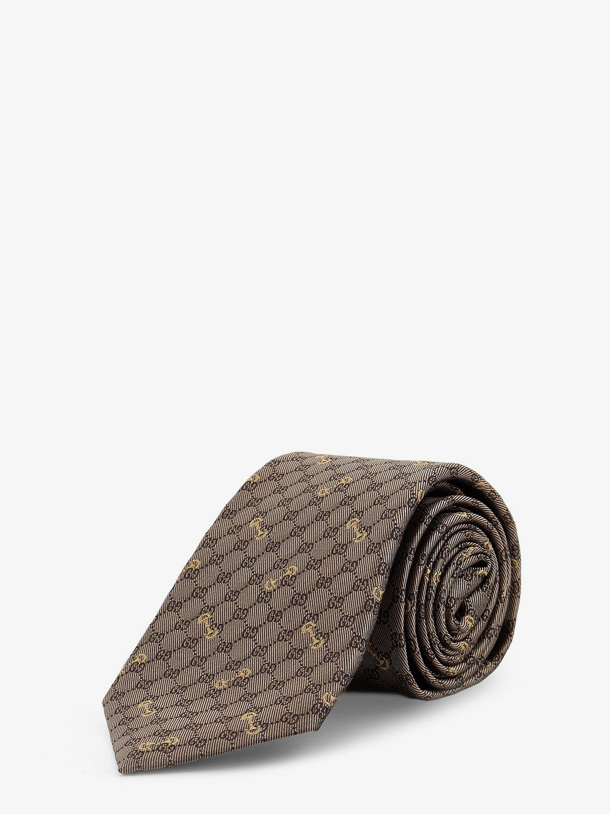 Gucci Morset silk tie - Sandlightbrown