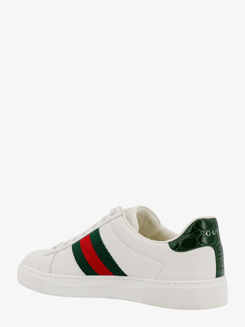 Gucci Ace leather sneakers - Grwhivrvgreenace