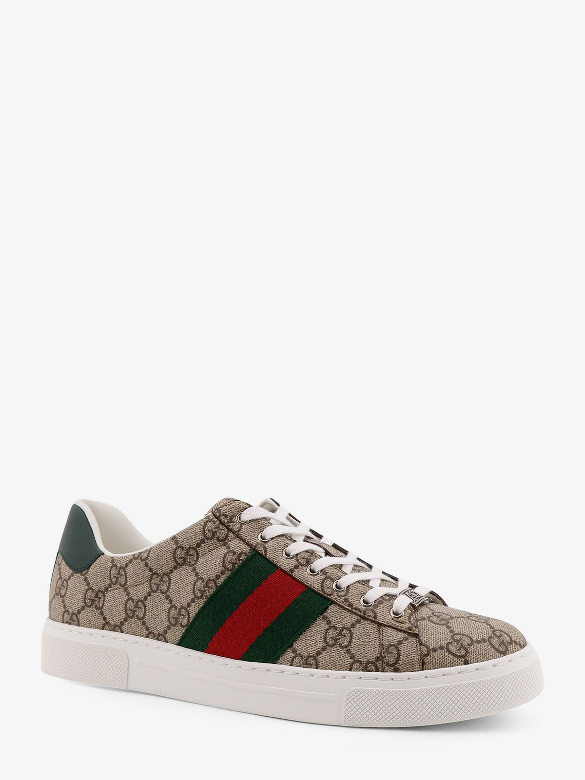 Gucci Low-top Ace GG Supreme fabric sneakers - Ebonyvrvgreen