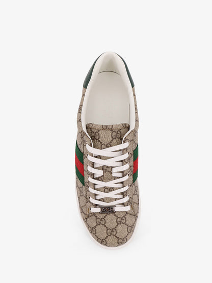 Gucci Low-top Ace GG Supreme fabric sneakers - Ebonyvrvgreen