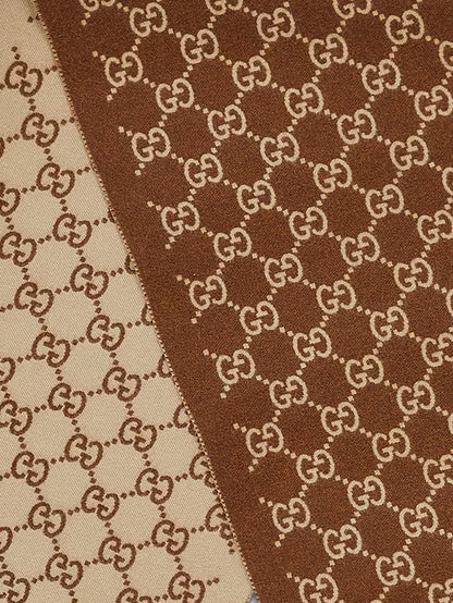 Gucci Cashmere scarf with GG print - Havana Beige