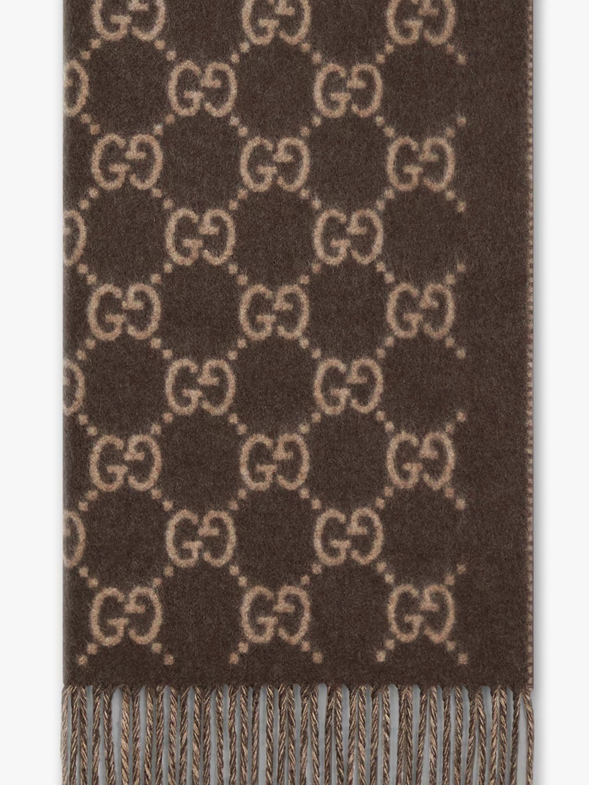 Gucci GG cashmere scarf - Brownbeige