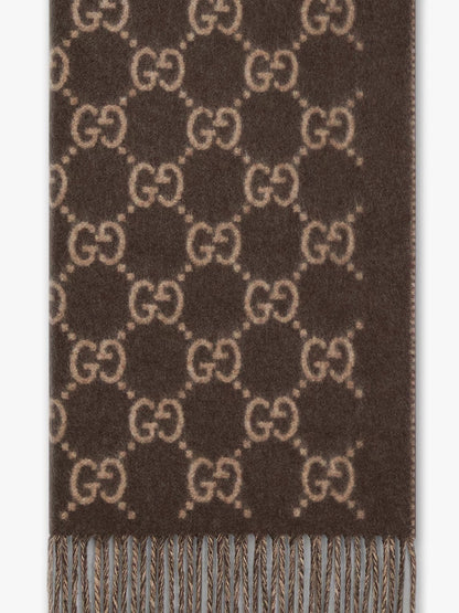 Gucci GG cashmere scarf - Brownbeige