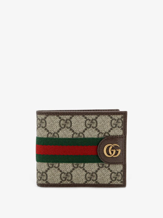 Gucci Coated canvas wallet with GG motif - Oldbebnacerovrv