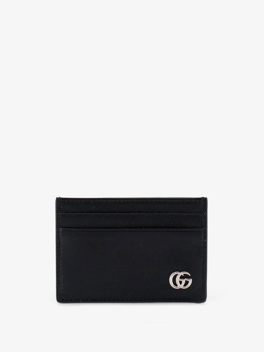 Gucci GG Marmont leather card holder with money clip - Black