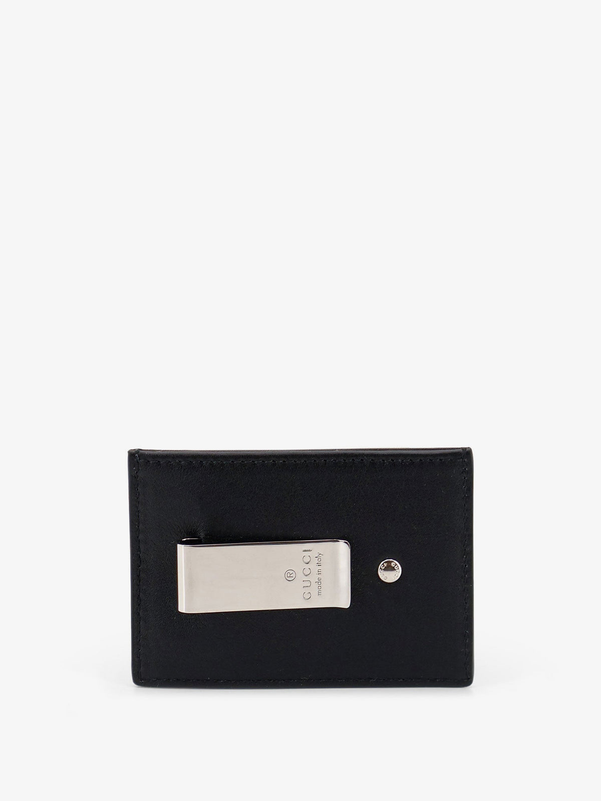 Gucci GG Marmont leather card holder with money clip - Black