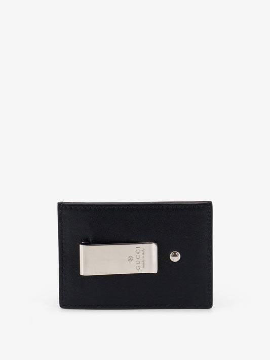 Gucci GG Marmont leather card holder with money clip - Black