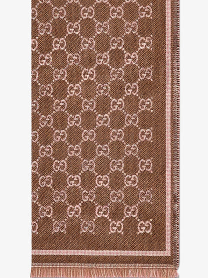 GUCCI - Wool scarf with GG motif