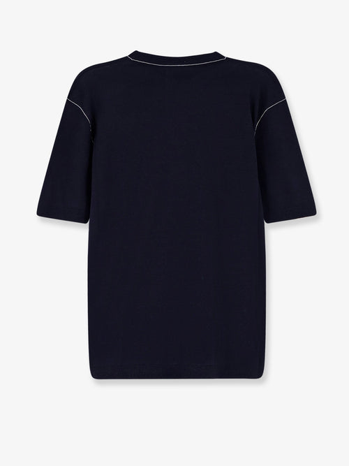Gucci Silk and linen sweater with Gucci Firenze Since 1921 inlay - Ink White