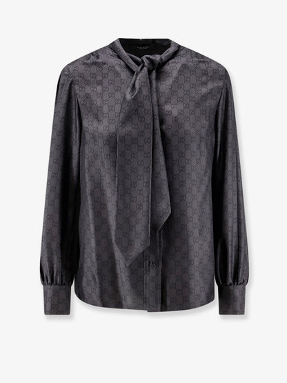 Gucci Gucci Primavera GG silk shirt - Blackgrey