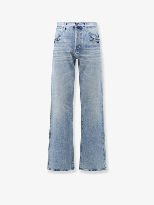 Gucci Stonewashed cotton denim jeans - Lightblue