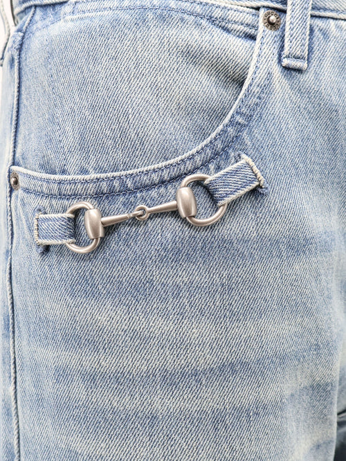 Gucci Stonewashed cotton denim jeans - Lightblue