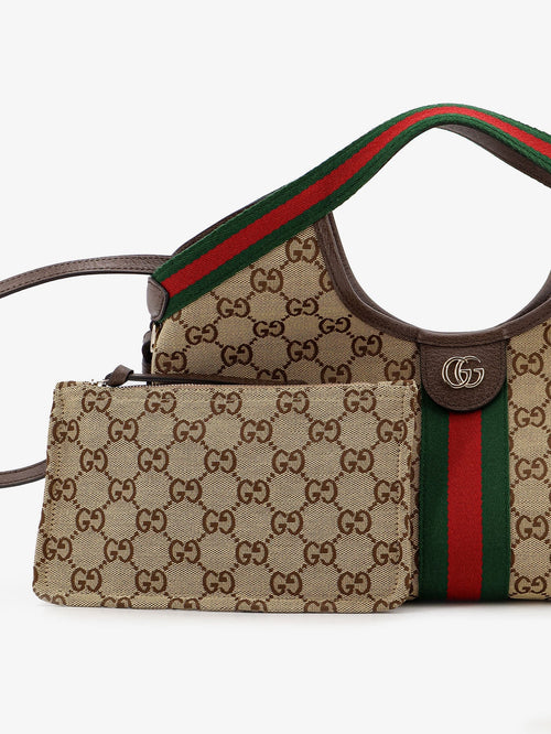 Gucci Gucci Giglio Tote Bag in GG Supreme Canvas and Leather - Beige