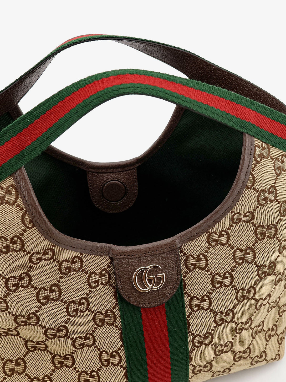 Gucci Gucci Giglio Tote Bag in GG Supreme Canvas and Leather - Beige