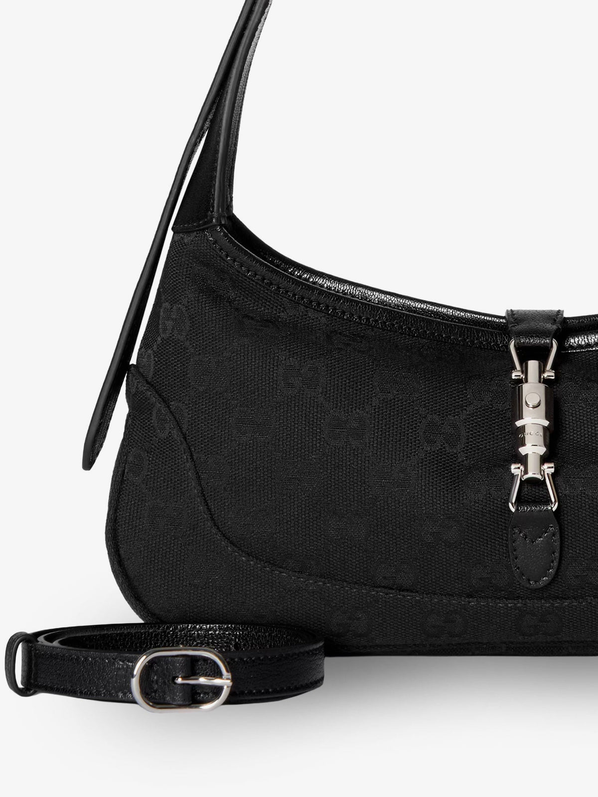 Gucci Jackie Slim GG canvas shoulder bag - Black