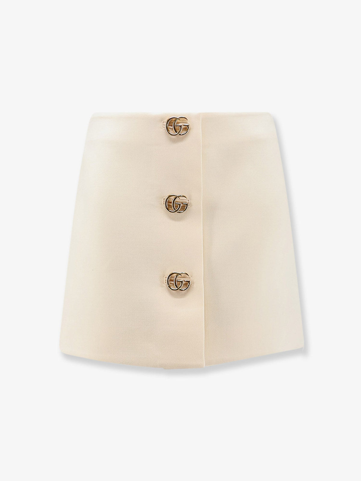 Gucci Wool crêpe skirt with Double G button - Whitemagnolia