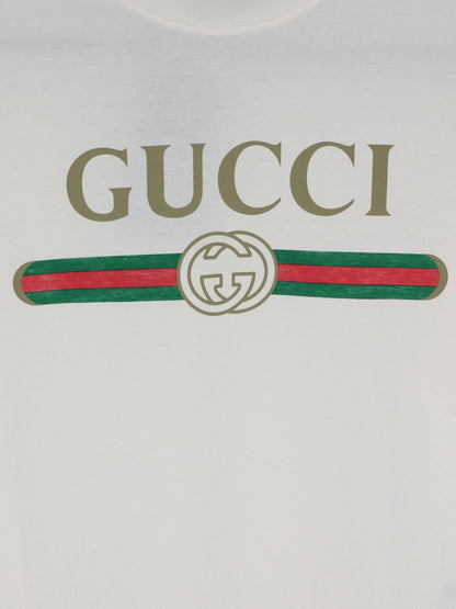 Gucci Cotton and silk blend T-shirt - Offwhite