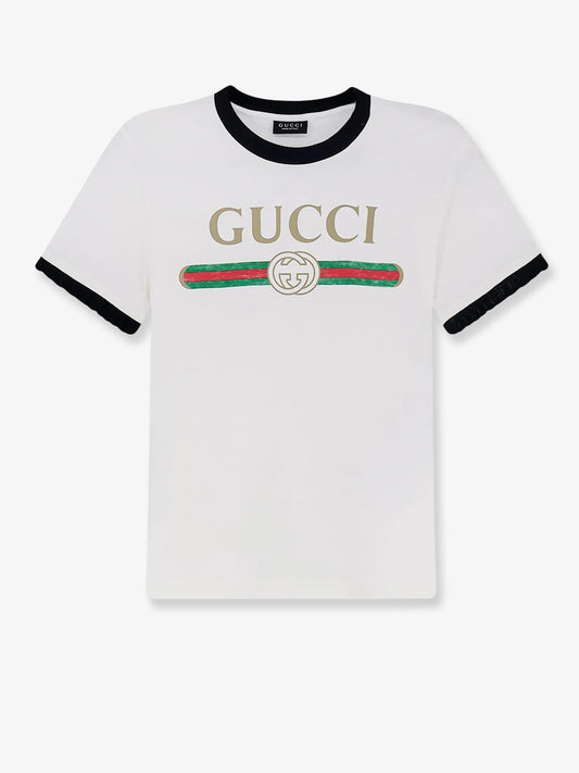 Gucci Cotton T Shirt With Iconic Print