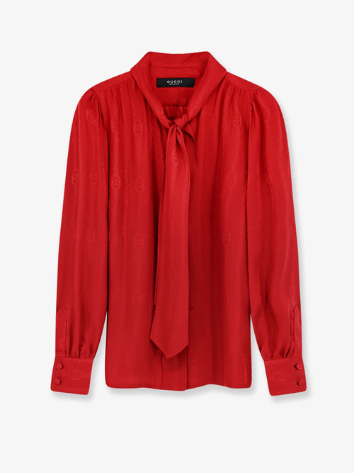 Gucci Silk shirt with bow - Fire