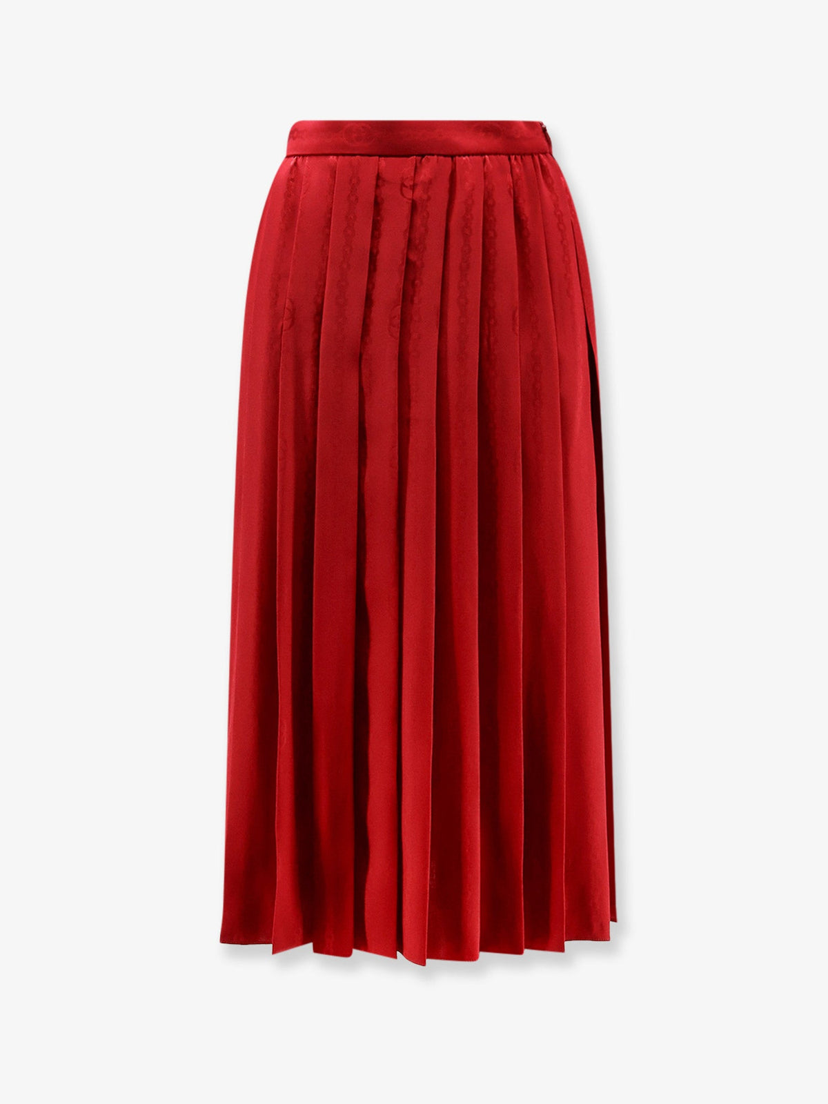 Gucci Pleated silk midi skirt - Fire