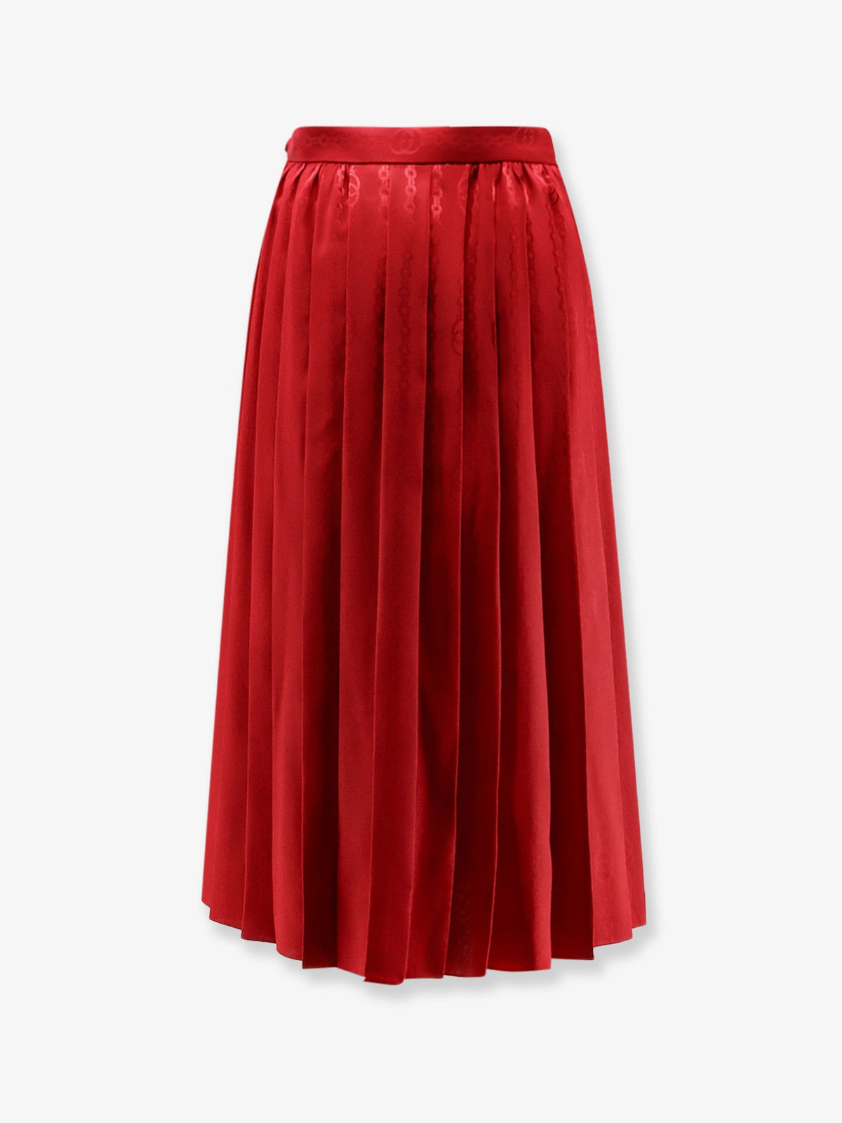 Gucci Pleated silk midi skirt - Fire