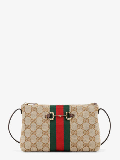 GUCCI - GG fabric crossbody with Nastro Web detail on the front