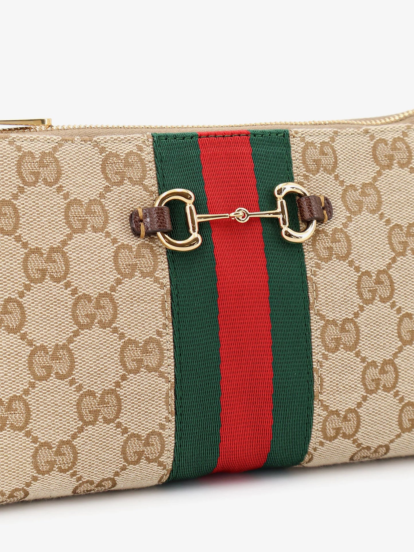 GUCCI - GG fabric crossbody with Nastro Web detail on the front