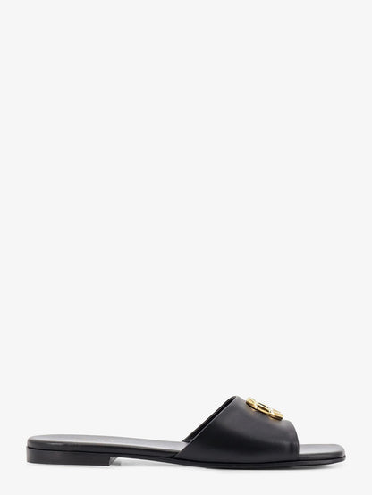Gucci Slide Sandals With Metal Gg Logo