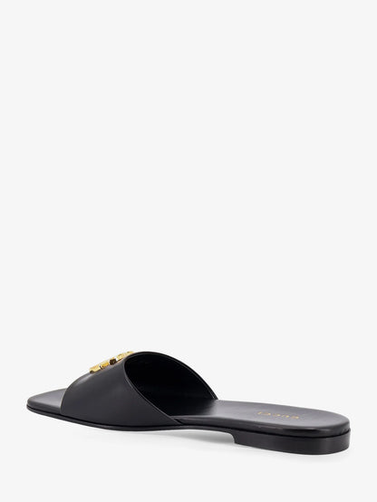 Gucci Slide Sandals With Metal Gg Logo