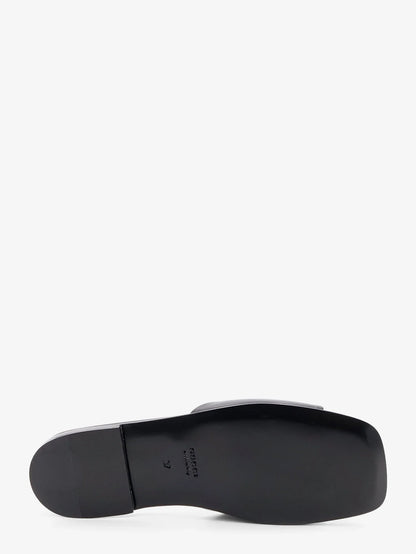Gucci Slide Sandals With Metal Gg Logo