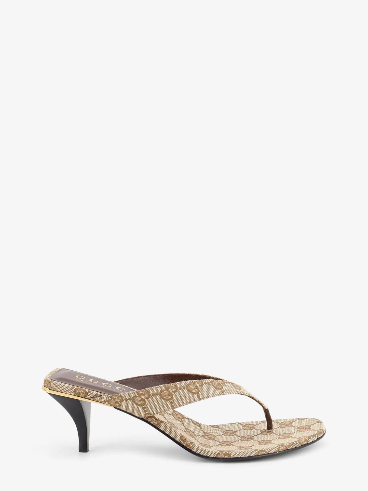 Gucci Vittoria Gg Fabric Flip Flops Sandals