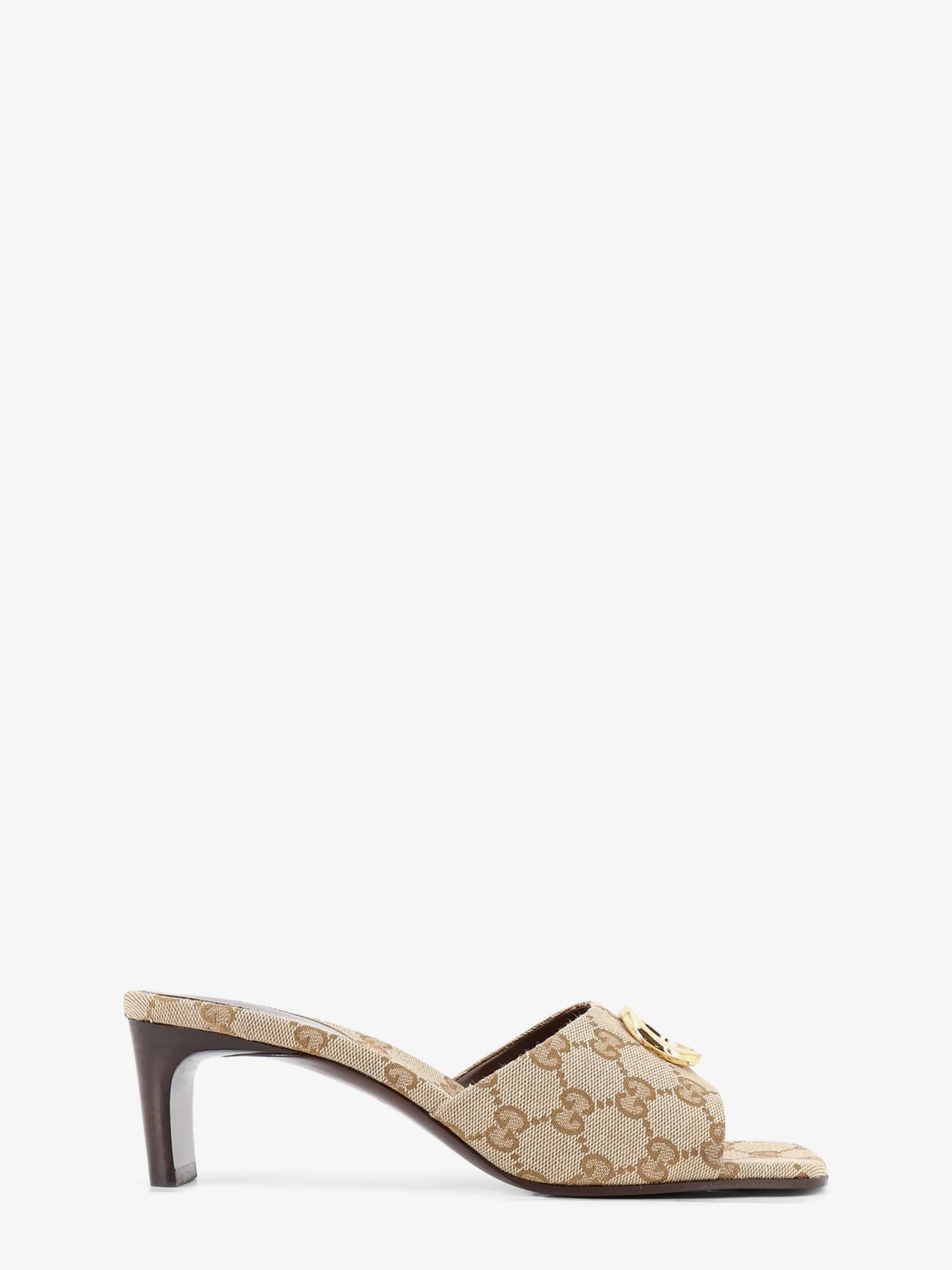 GUCCI - GG fabric sandals with logo on the front