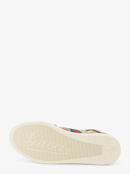 GUCCI - Stretch GG fabric sneakers with Nastro Web on the side