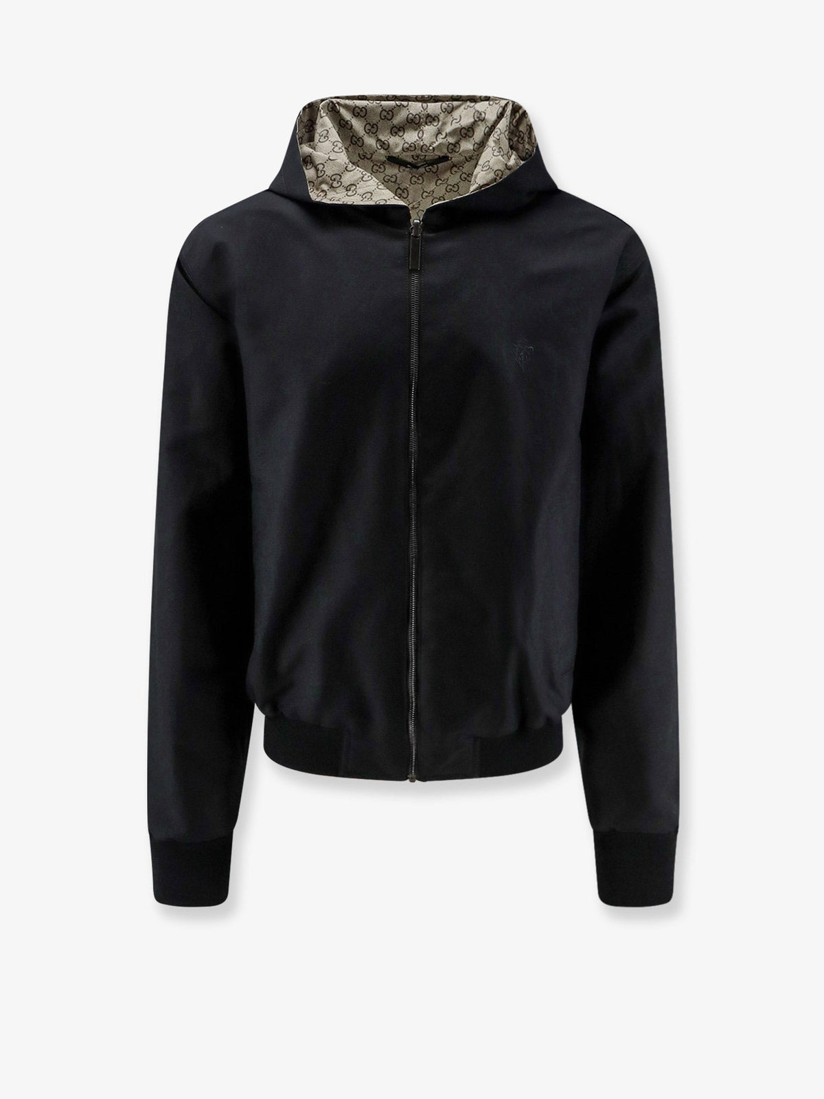 Gucci Reversible cotton and GG nylon jacket - Black
