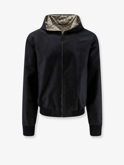 Gucci Reversible cotton and GG nylon jacket - Black