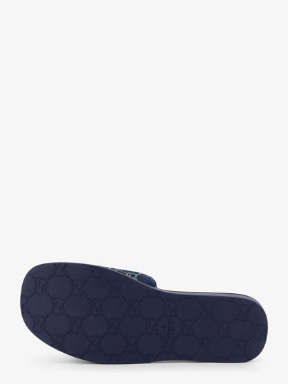 GUCCI - Denim sandals with GG motif