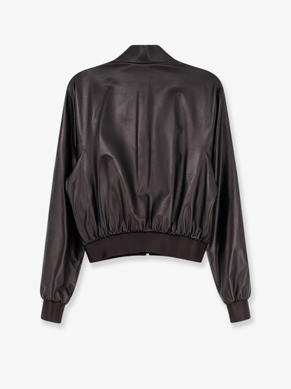 Gucci Soft nappa leather bomber jacket - Darkchocolate